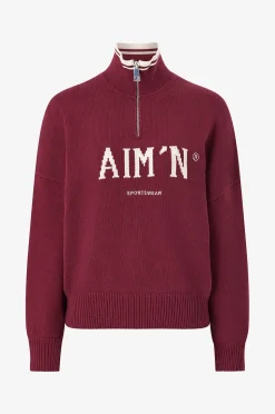 Aim'n Tröja College Knitted Half Zip