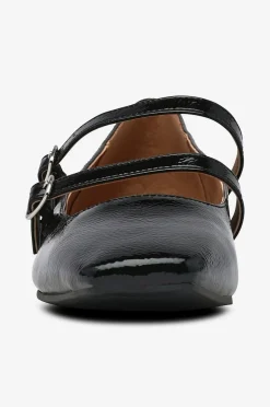 Bianco Ballerina Biarose Karré Double Mary Jane Flat Faux Leather