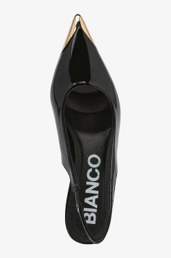 Bianco Pumps biaKristin Kitten Heel Slingback Metal Toecap Patent
