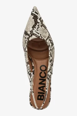 Bianco Pumps biaKristin Kitten Heel Slingback Faux Snake