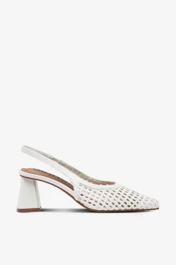 Bianco Slingbacks Biamaralyn Weaved Faux Leather