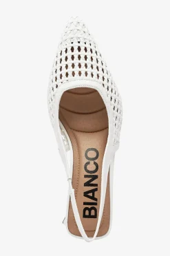 Bianco Slingbacks Biamaralyn Weaved Faux Leather