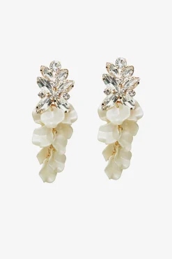 BOW19 Details Örhängen Leaf Big Stone Earrings