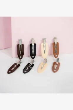 Brushworks Nude No Crease Hair Clips 8-pack
