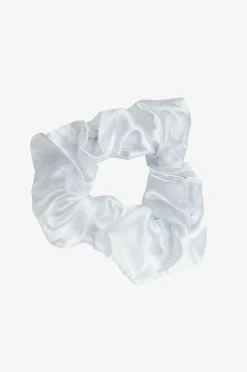 Brushworks Pink & White Satin Scrunchies 3 Pcs