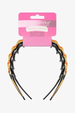 Brushworks Zig Zag Headband - 3 Pack