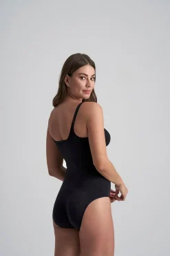 Bye Bra Shapingbody Soft Touch Seamless Bodysuit Open Bust - firm support