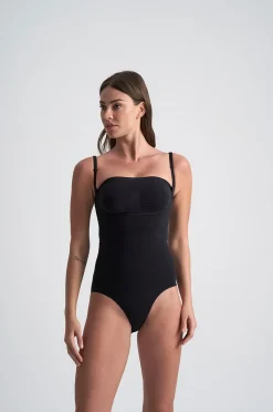 Bye Bra Shapingbody Soft Touch Seamless Bodysuit Open Bust - firm support