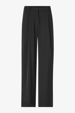 By Malina Byxor Sarah Elastic Waist Satin Pants