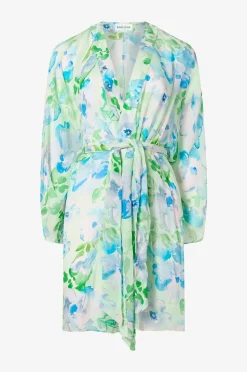 By Malina Kaftan Ace Tie Front Mini Kaftan
