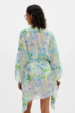By Malina Kaftan Ace Tie Front Mini Kaftan