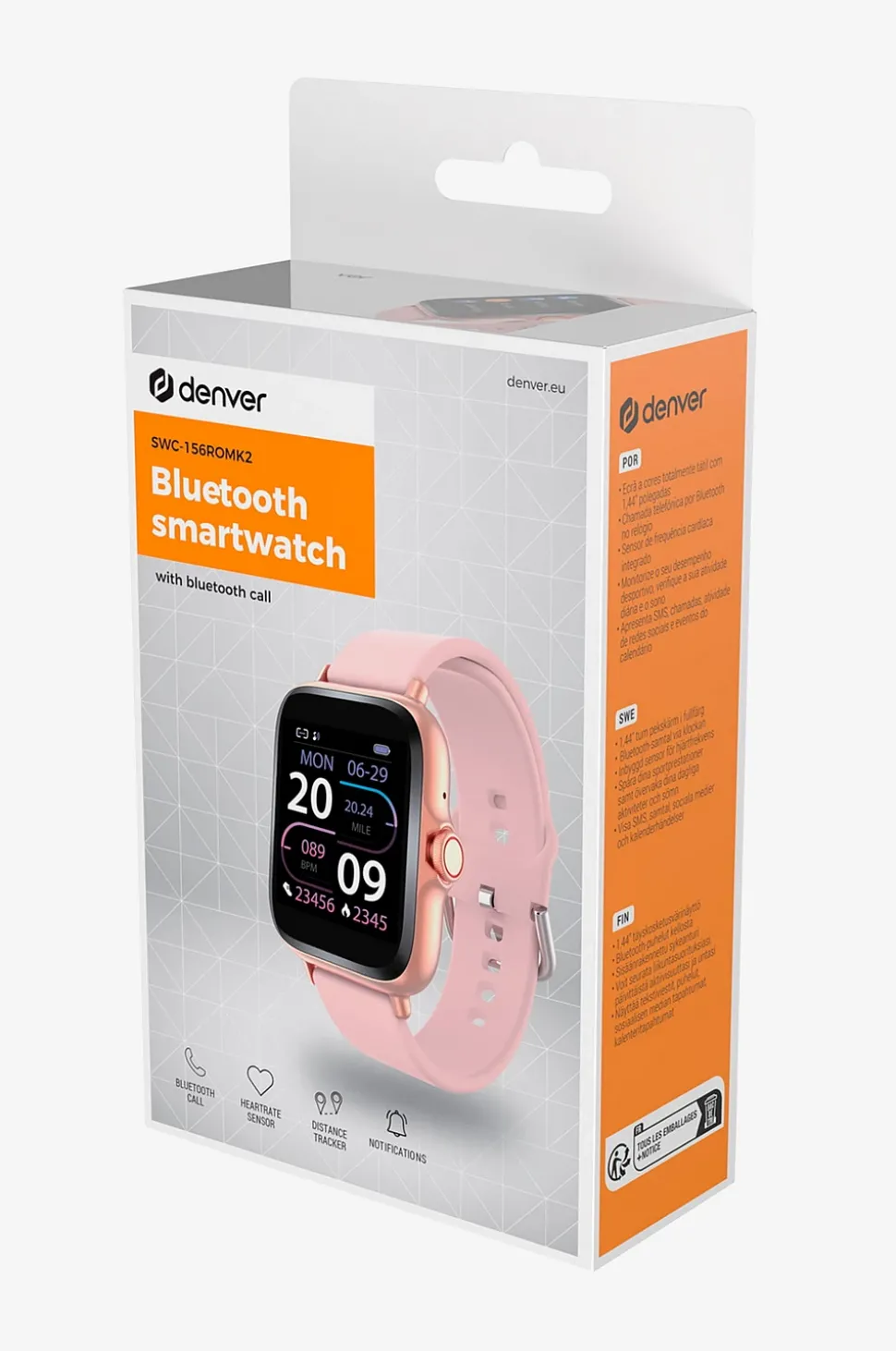 Denver Smartwatch 1,44" med hjärtsensor