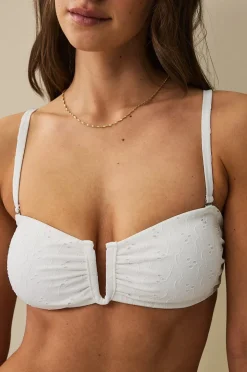 Ellos Collection Bandeaubikini med broderie anglaise