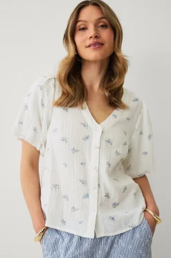 Ellos Collection Blus med ballongärmar