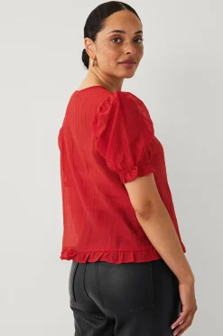 Ellos Collection Blus med puffärm
