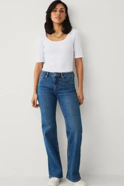 Ellos Collection Bootcut jeans med låg midja