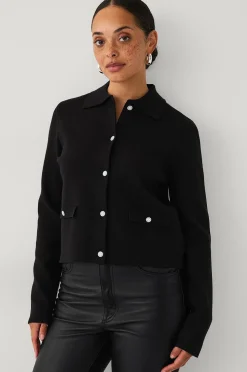 Ellos Collection Cardigan med glittriga knappar