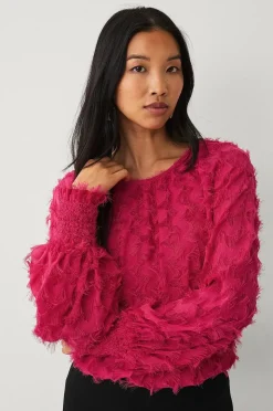 Ellos Collection Chiffongblus med struktur