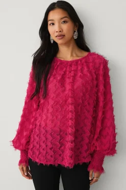 Ellos Collection Chiffongblus med struktur
