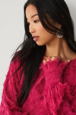 Ellos Collection Chiffongblus med struktur