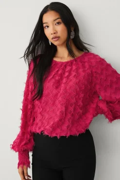 Ellos Collection Chiffongblus med struktur