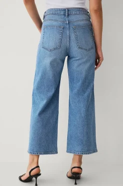 Ellos Collection Croppade jeans med vida ben