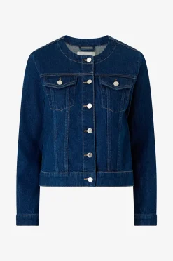 Ellos Collection Jeansjacka med rundad hals