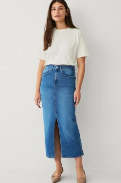 Ellos Collection Jeanskjol i maxilängd