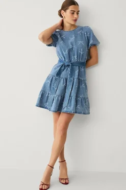 Ellos Collection Jeansklänning med korta puffärmar