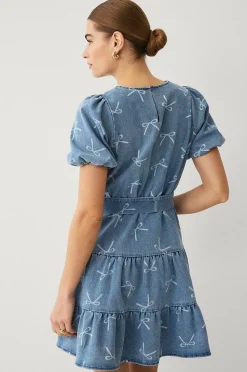 Ellos Collection Jeansklänning med korta puffärmar