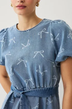 Ellos Collection Jeansklänning med korta puffärmar