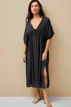 Ellos Collection Kaftan Med Dragsko Strandklänning