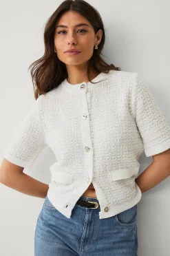 Ellos Collection Kortärmad cardigan med struktur