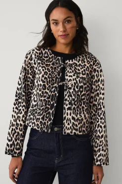 Ellos Collection Leopardmönstrad jacka