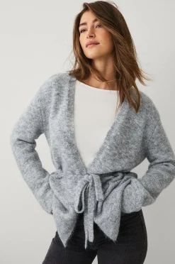 Ellos Collection Öppen cardigan med knytskärp