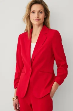 Ellos Collection Slim fit kavaj med rynkade ärmar