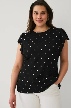 Ellos Plus collection Topp med volangärm