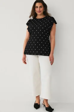 Ellos Plus collection Topp med volangärm