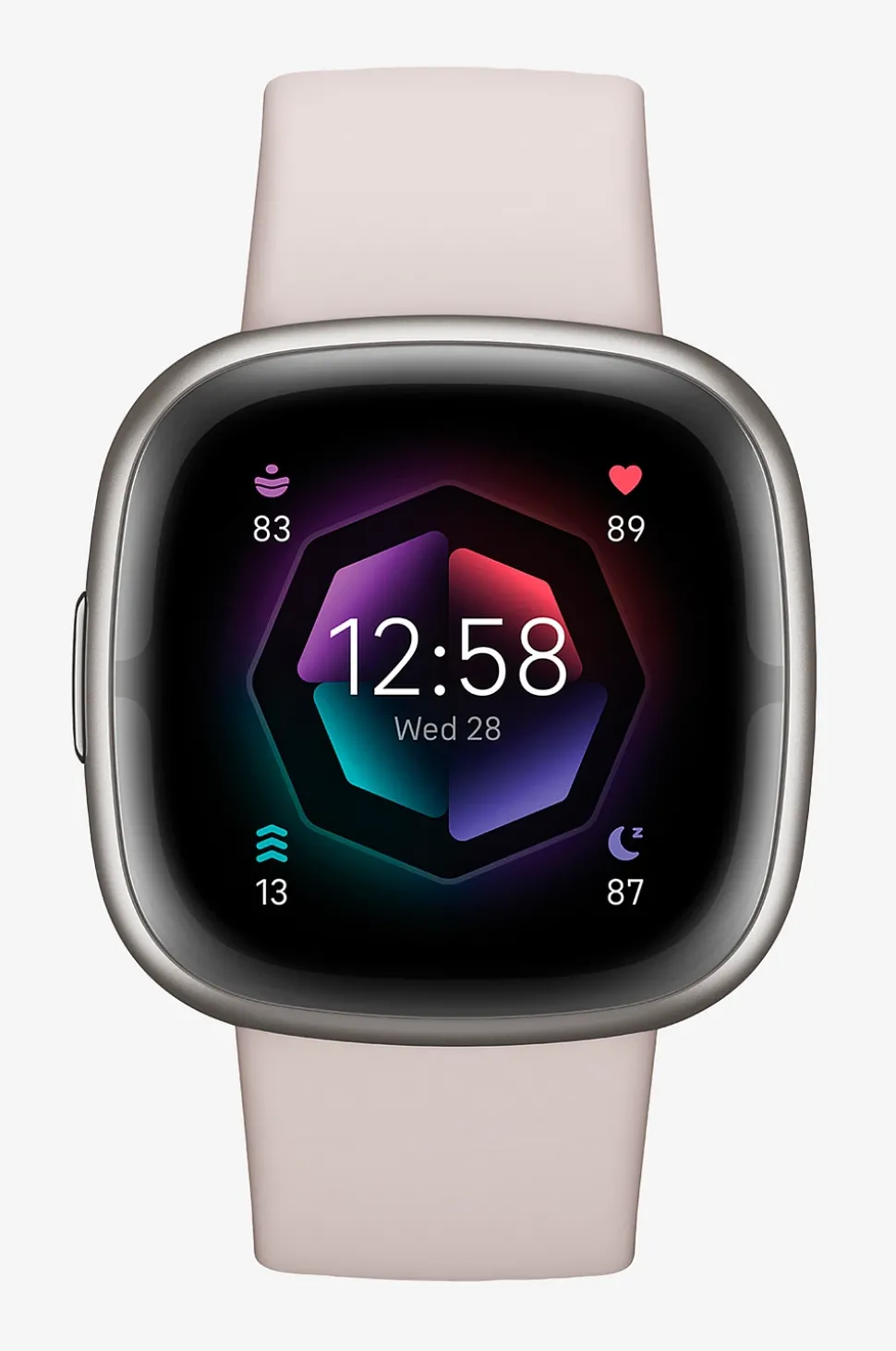 Fitbit Sense 2, Lunar White/Platinum