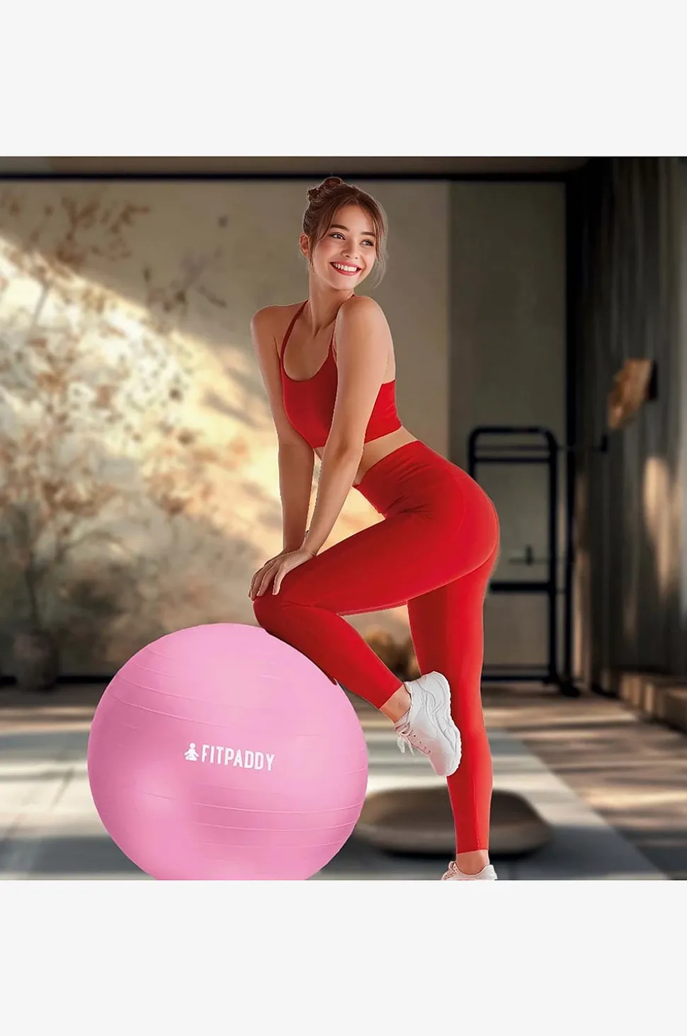 FITPADDY Pilatesboll 65cm Pink Edition