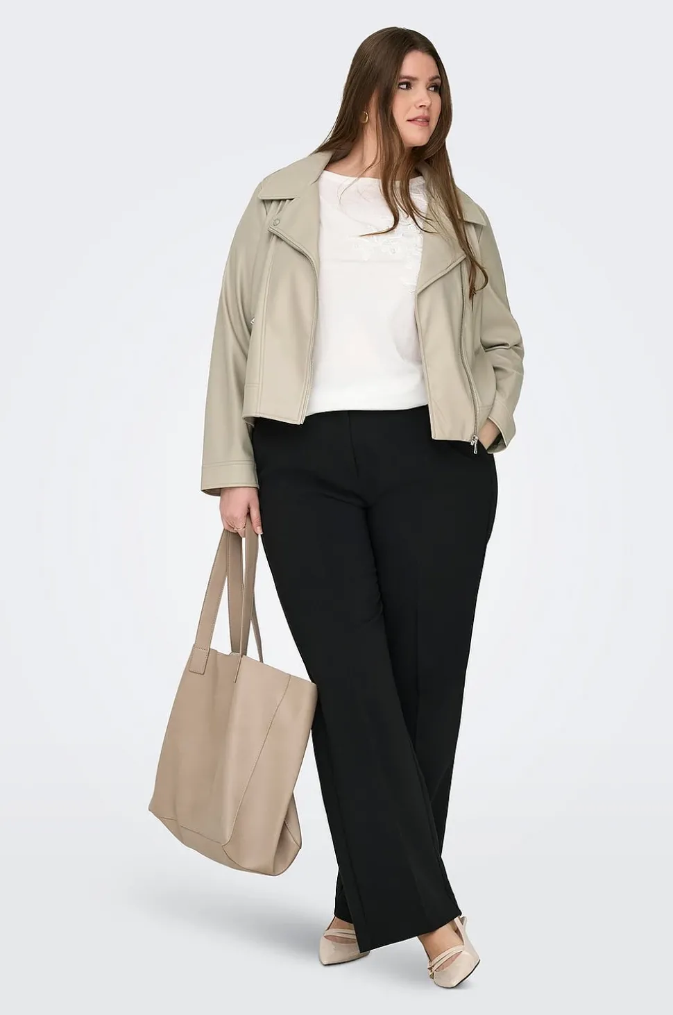Only Carmakoma Bikerjacka carCarmen Faux Leather Biker Otw NO