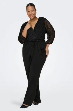 Only Carmakoma Jumpsuit carBetsy 3/4 Wrap V-neck Jumpsuit