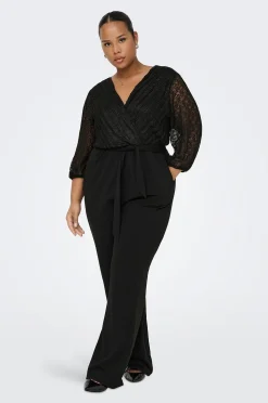 Only Carmakoma Jumpsuit carBetsy 3/4 Wrap V-neck Jumpsuit