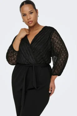 Only Carmakoma Jumpsuit carBetsy 3/4 Wrap V-neck Jumpsuit