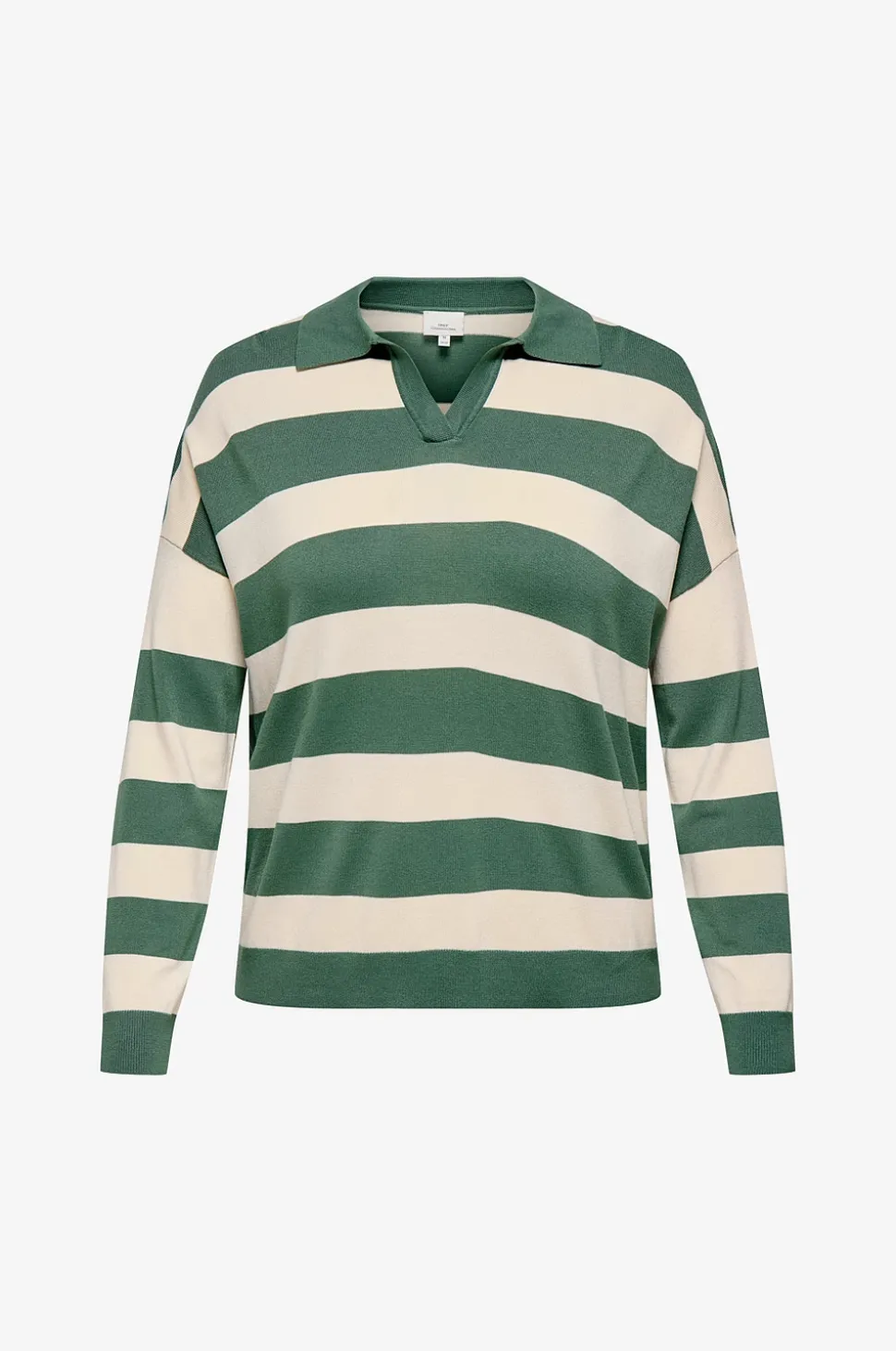 Only Carmakoma Tröja Carmeddie Life LS Stripe Collar Pul