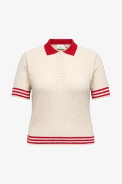 Only Carmakoma Tröja carSunny SS Pointelle Polo Knt