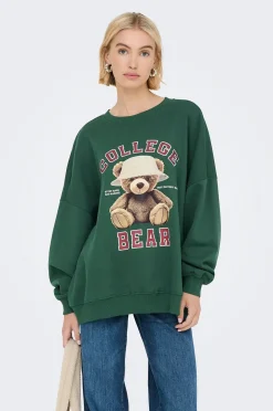 Only Sweatshirt onlBila L/s Bear O-neck