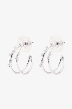 Snö of Sweden Örhängen Lorrie Crystal Double Oval Ear
