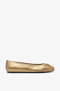 Tommy Hilfiger Ballerinaskor Gold Leather Ballerina