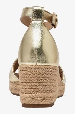 Tommy Hilfiger Sandaletter Mid Wedge Espad X Cross Gold